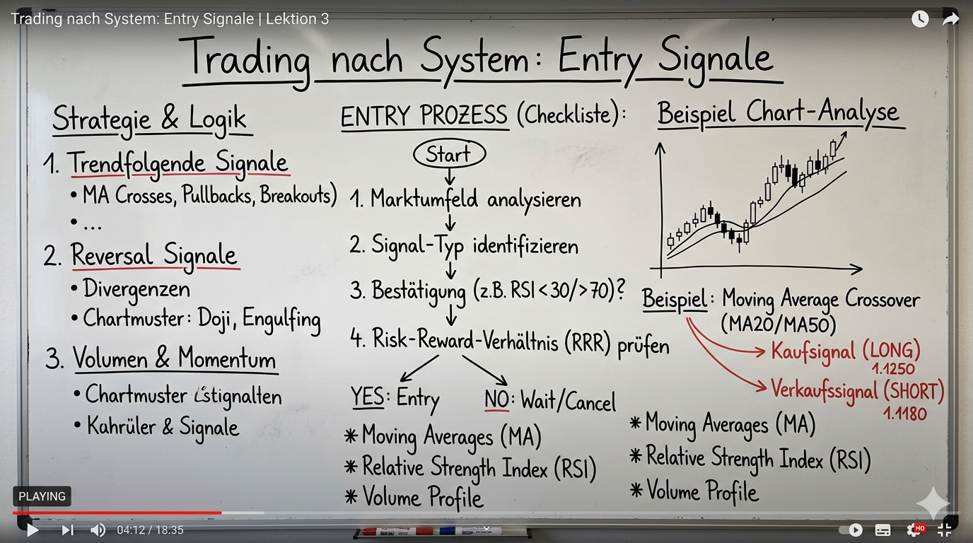 Whiteboard-Vorschau zum Entry-Prozess