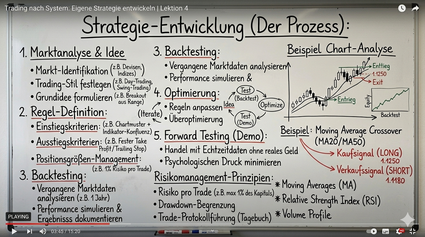 Whiteboard-Vorschau zur Strategie-Entwicklung